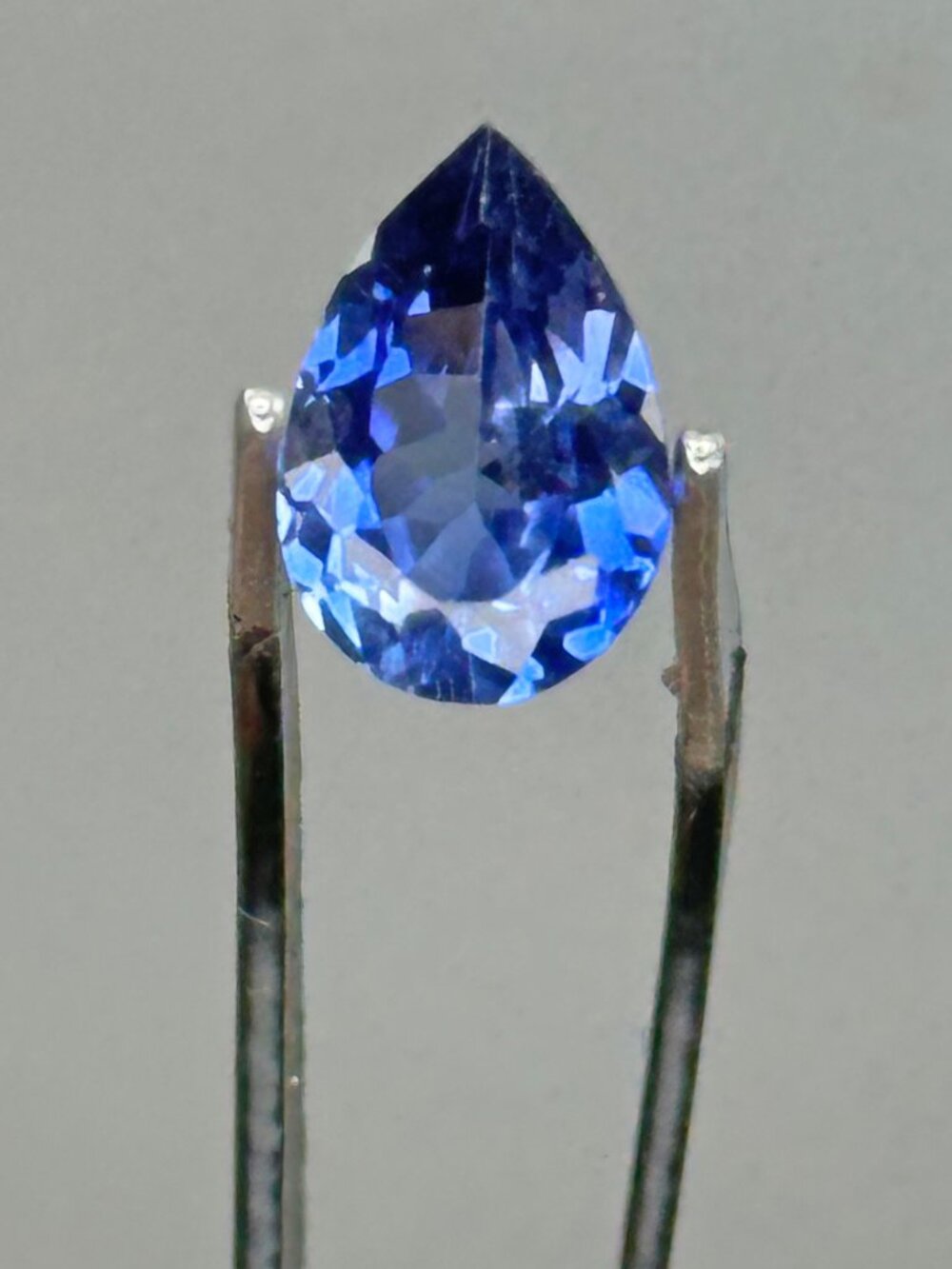 Certified Excellent Pear Blue Sapphire